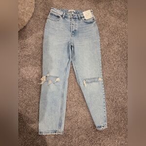 Abercrombie Dad Light Blue Distressed Women's Jeans